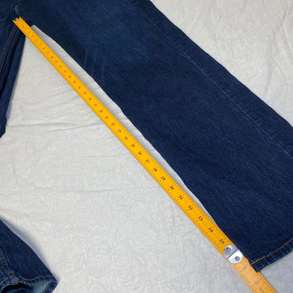 Levis 505 Regular Fit Jeans Mens 42x38 Blue Denim Stretch Straight Leg